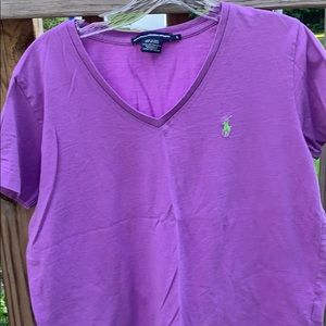 Purple V-neck Tee Ralph Lauren Sport